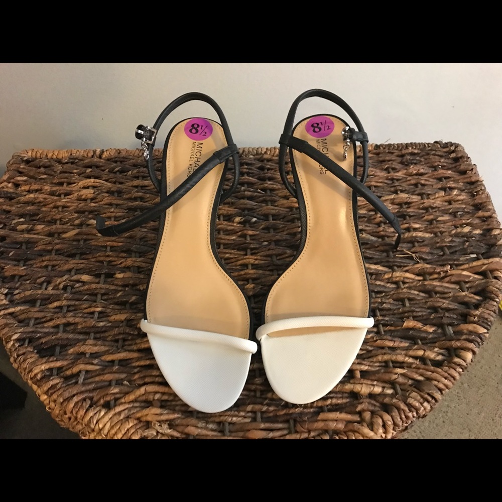 Michael Kors Black and White Sandals